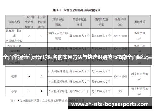 全面掌握葡萄牙足球队名的实用方法与快速识别技巧指南全面解读法